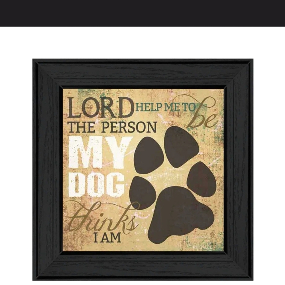 Framed Dog Paw Print Wall Art